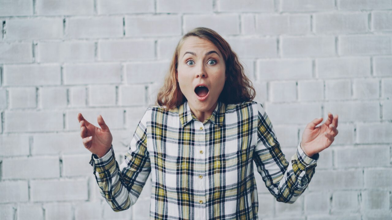 surprised person